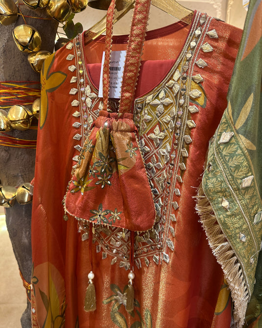 Article 14 shell print kaftan