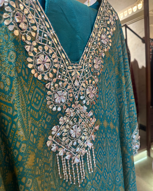 Article 17 Emerald gotta mirror kaftan
