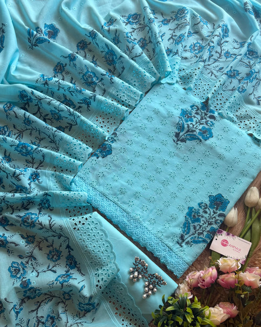 Hakooba block print pure cotton suit set