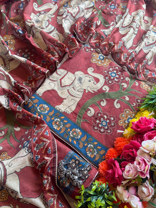 Soft and pure Mul Chanderi Digital Print suit set