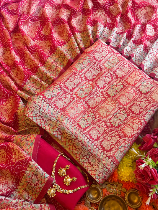 Framework Khaddi Georgette shaded suit set