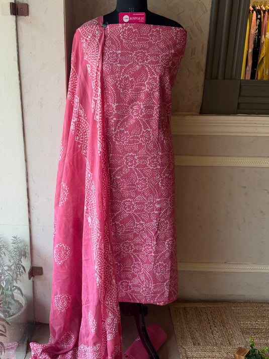 Hakooba self weave pure cotton suit set with batik