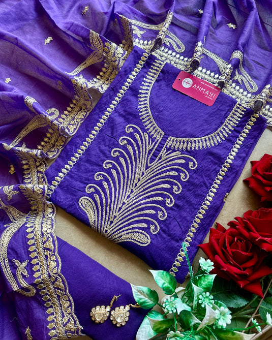 Splash festive mul chanderi dori work suit set