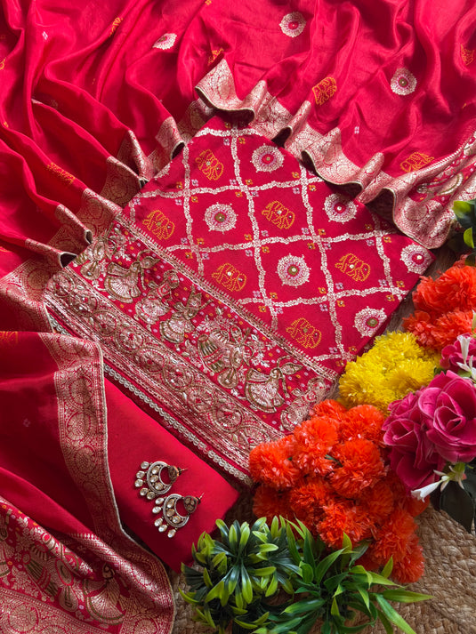 Rajwada fine Dolla silk suit set