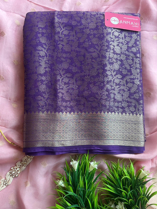 Georgette all over banarasi jacquard saree