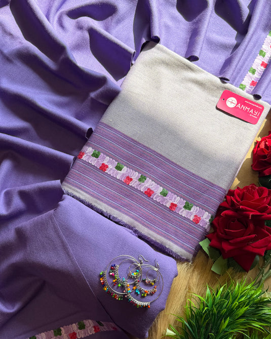 Merino wool suits with embroidered kullu work