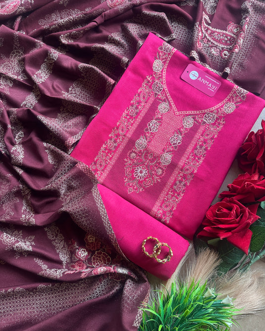 Jamawar glam combination suit set