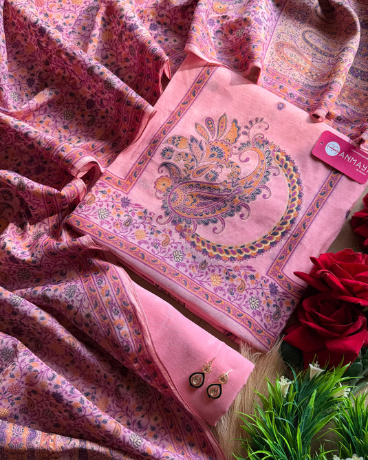 Jamdani Jaal dupatta on pure cotton silk fabric