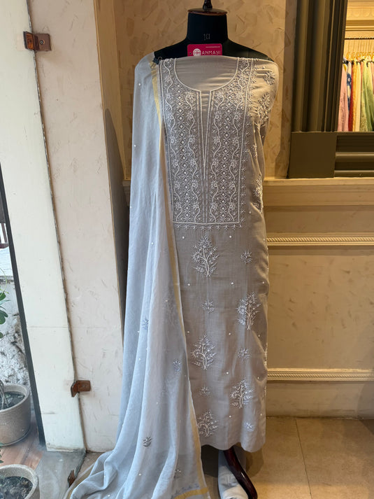 Pure Mul Chikankari suit set (Vol-3)