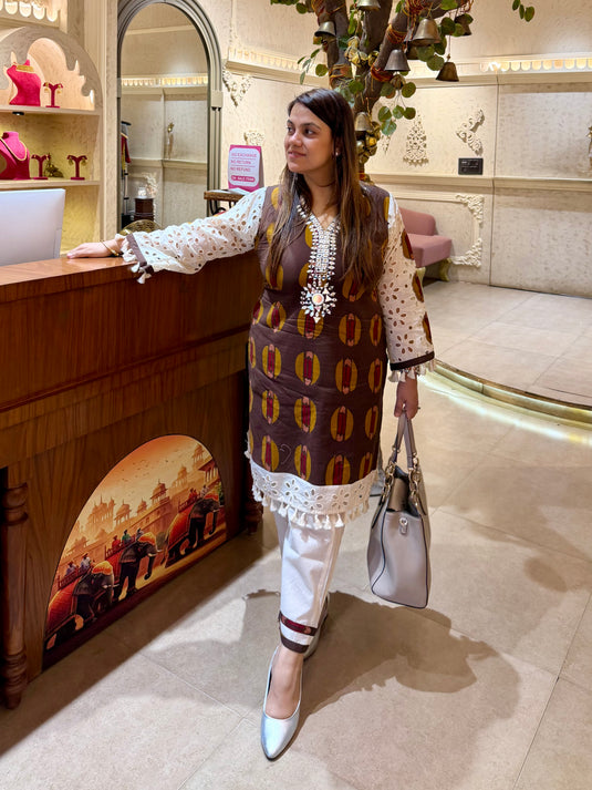 Cocoa Hakooba sleeve cotton coord set