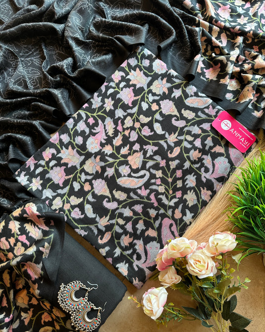 Kani Print pure pashmina suit set