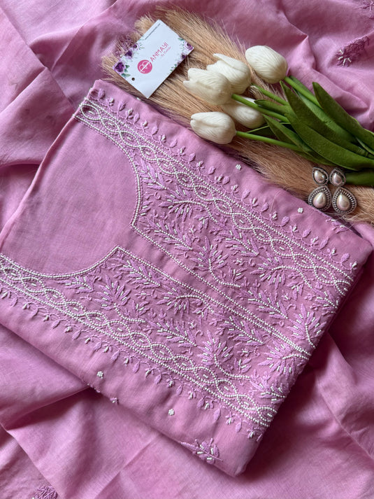 Pure Mul Chikankari suit set (Vol-2)