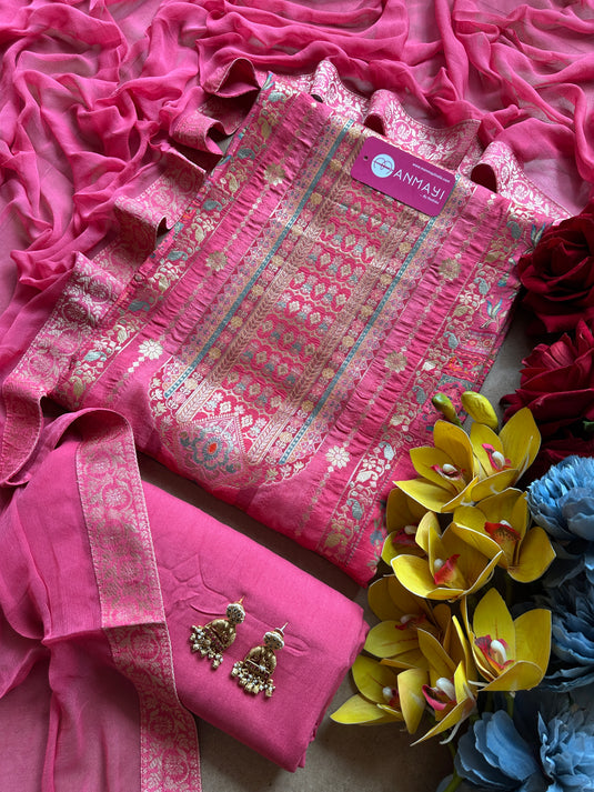 Persian print dolla silk banarasi suit set