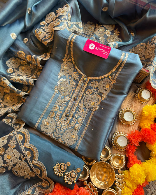 Glass tissue metallic dori work suit set