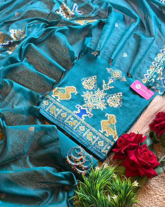 Jamdani traditional Patola suit set