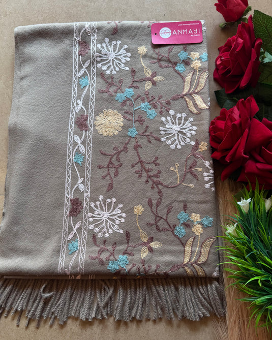 Kashmiri work soft wool stoles