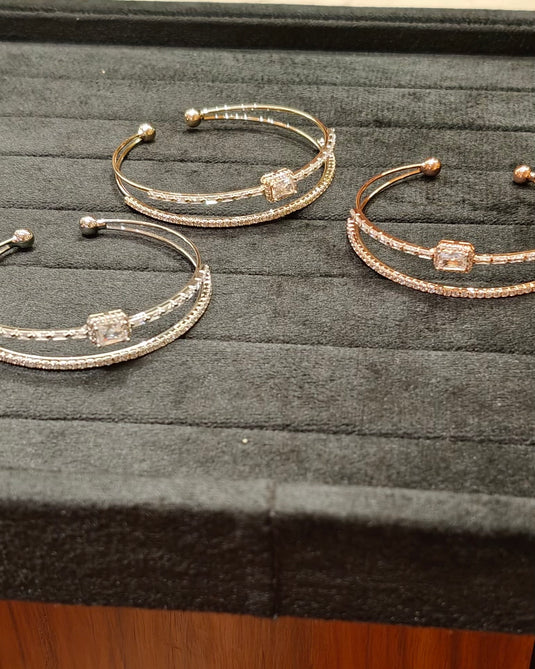Assorted double layer adjustable anti tarnish bracelets