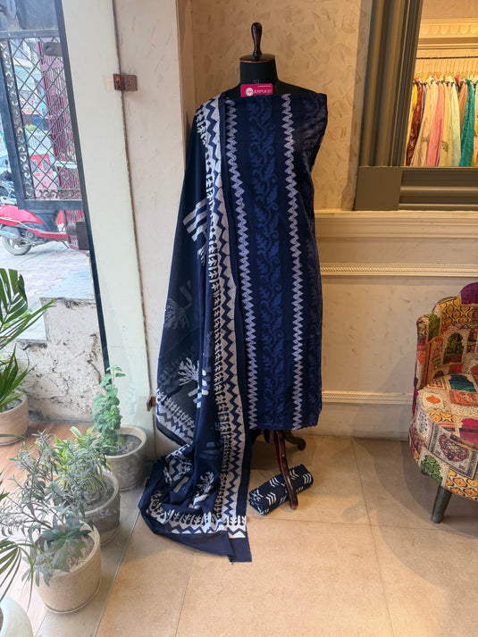 Zigzag batik hakooba pure cotton suit set
