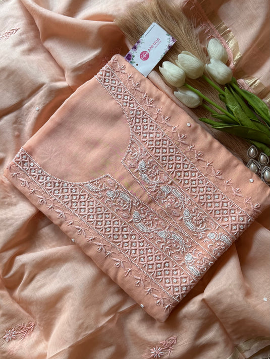 Pure Mul Chikankari suit set (Vol-4)