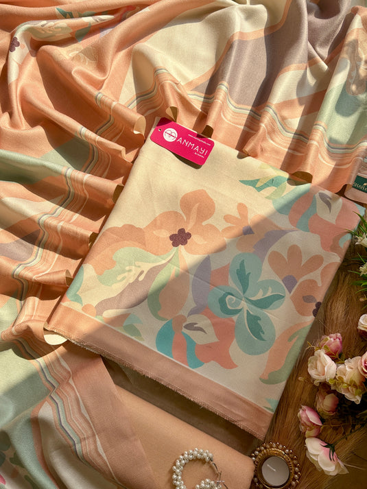 Creamy floral fun spun suit set