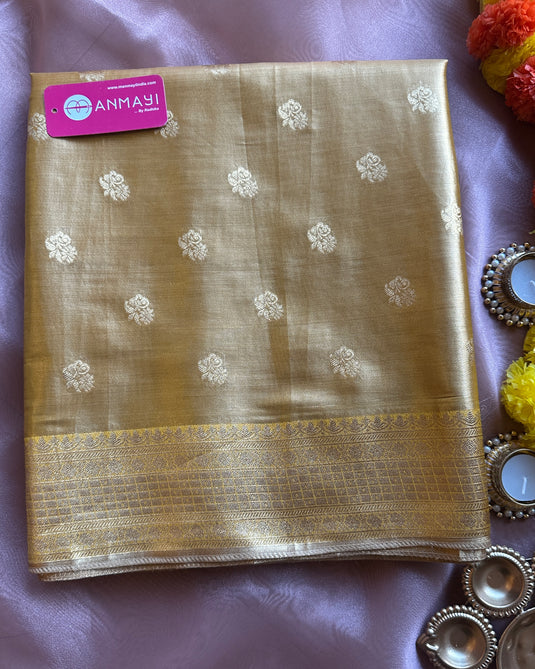 Gold weave silk saree