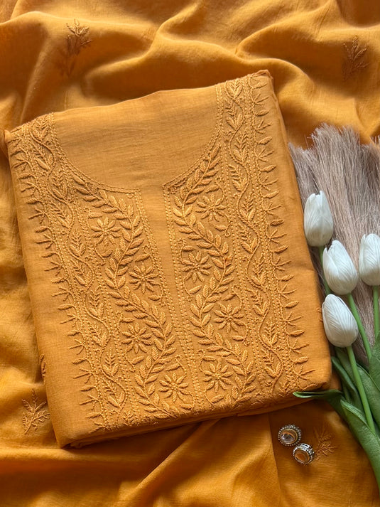 Bakhiya chikankari pure mul suit set