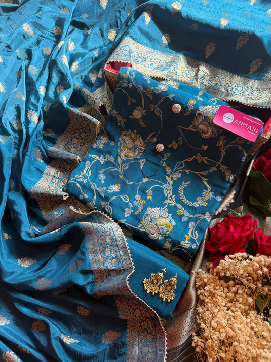 Bright jaal dolla silk suit set