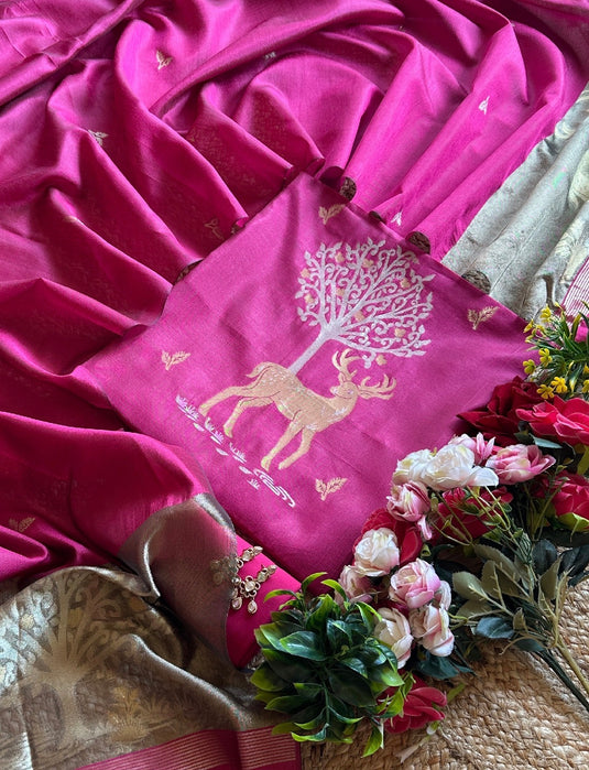 Deer forest Jamdani suit set