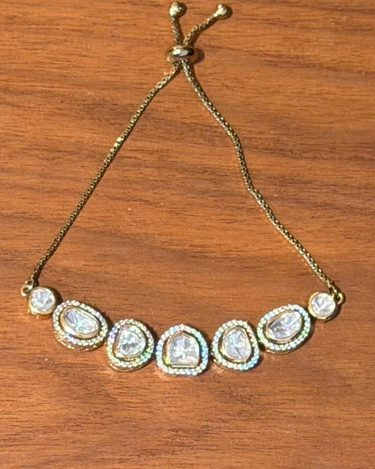 Kundan adjustable bracelet