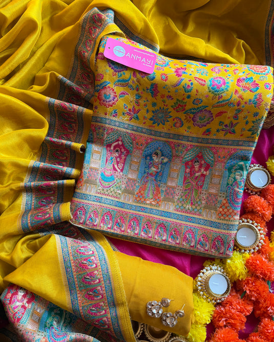 Kaani weave pure silk suit set