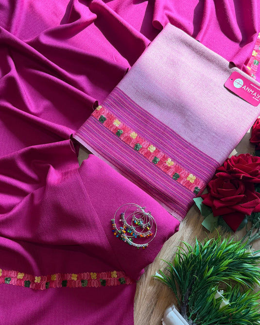 Merino wool suits with embroidered kullu work