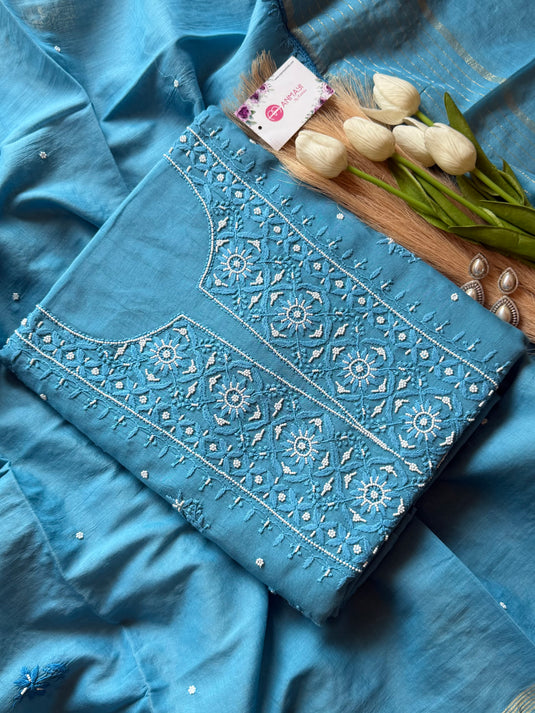 Pure Mul Chikankari suit set (Vol-2)