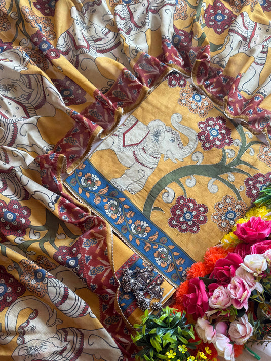 Soft and pure Mul Chanderi Digital Print suit set