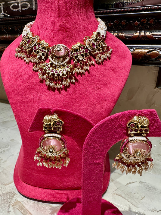 Classic pearl wine choker set