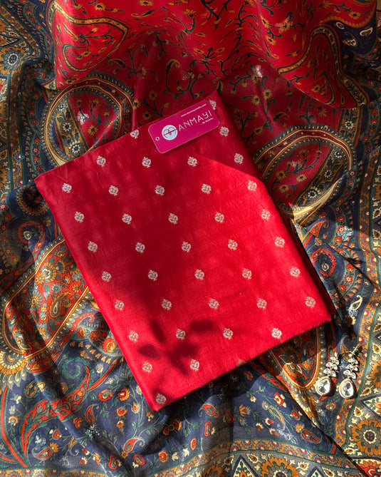 Maheshwari Silk Banarasi suit set with printed Maheshwari dupatta