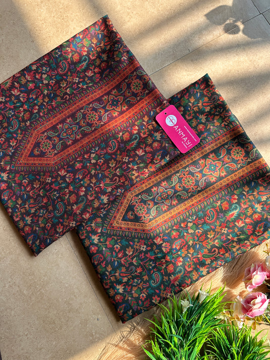 Kani print shawl suit set