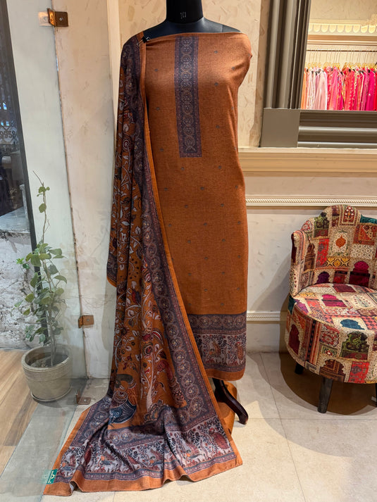 Madhubani print soft spun suit set