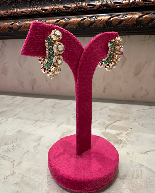 Heera panna pearl kundan baali