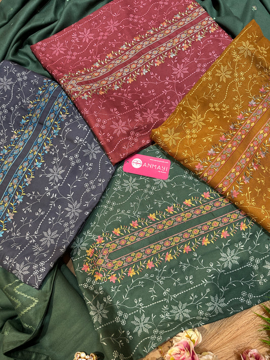 Jaal phulkari pure pashmina suit set
