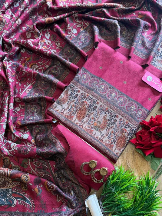 Madhubani print soft spun suit set