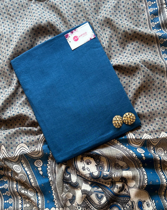 All over linen suit with Goddess print dupatta